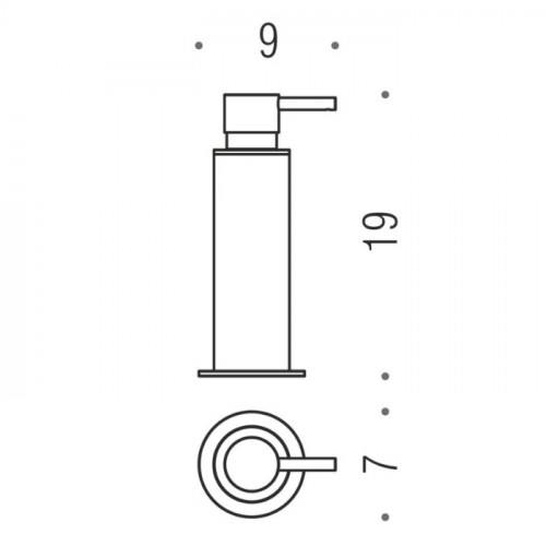 Colombo Plus/Mini Дозатор для жидкого мыла настольный, металлический, цвет: PVD графит матовый