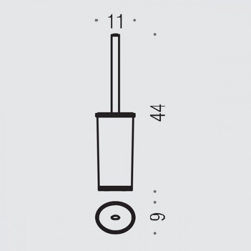 Colombo Land Туалетный ерш, цвет: хром/матовое стекло