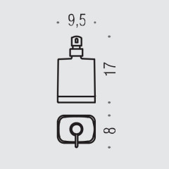 Colombo Time Дозатор для жидкого мыла, настольный, цвет: хром/матовое стекло