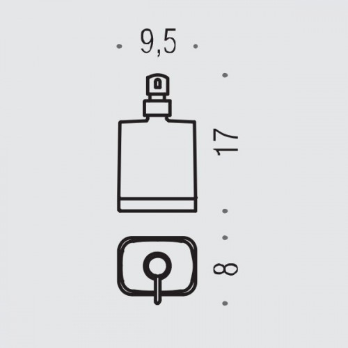 Colombo Time Дозатор для жидкого мыла, настольный, цвет: хром/матовое стекло