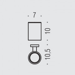 Colombo Plus Стакан металлический, подвесной, цвет: PVD vintage матовый