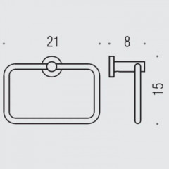 Colombo Plus Полотенцедержатель-кольцо, цвет: белый матовый