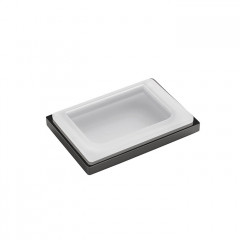 Colombo Look Мыльница, настольная, цвет: PVD графит полированный/матовое стекло