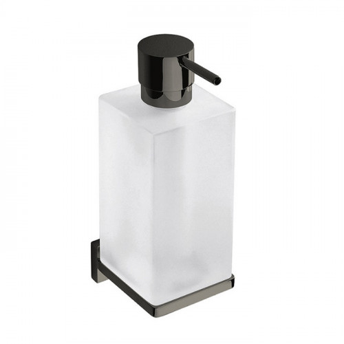 Colombo Look Дозатор для жидкого мыла, подвесной, цвет: PVD графит полированный/матовое стекло