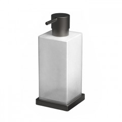 Colombo Look Дозатор для жидкого мыла, настольный, цвет: PVD графит матовый/матовое стекло