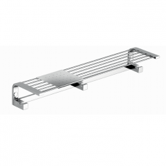 Colombo Time Полочка металлическая с 3 крючками, цвет: хром