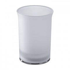 Colombo Link Стакан настольный, цвет: хром/матовое стекло