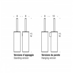 Colombo Complementi Туалетный ёршик, напольный, цвет: хром
