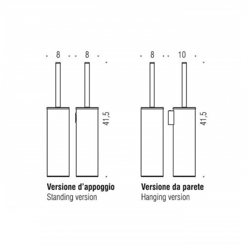 Colombo Complementi Туалетный ёршик, напольный, цвет: хром