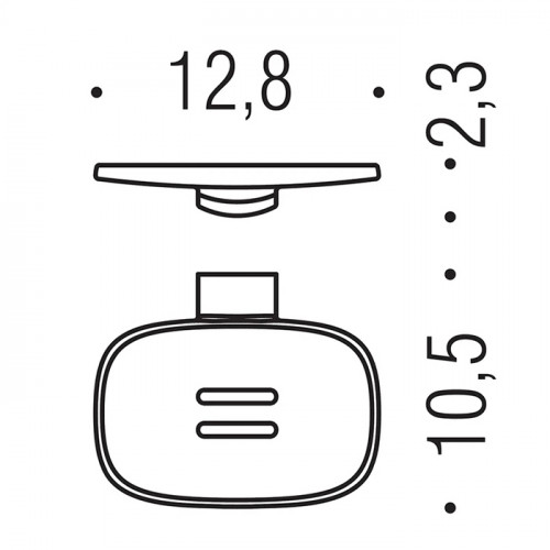 Сolombo Trenta Мыльница, подвесная, цвет: PVD графит матовый