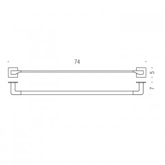 Colombo Forever Держатель для полотенца 74см, цвет: хром