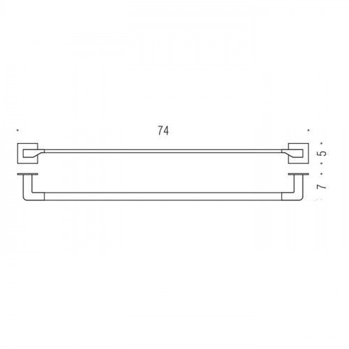 Colombo Forever Держатель для полотенца 74см, цвет: хром