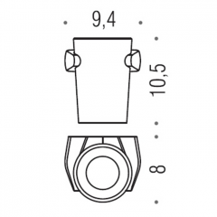 Colombo Road стакан настенный, цвет: хром/матовое стекло