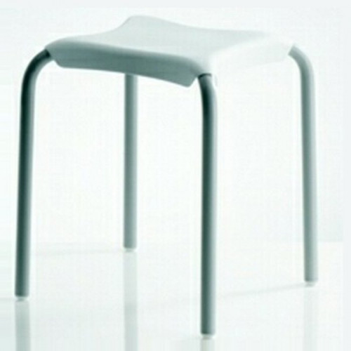 Colombo Complementi Табурет, ножки-аллюминий серый, сиденье-пластик, цвет: белый