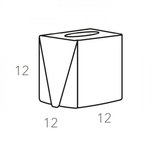 Colombo Adj Салфетница Kleenex, 12x12H12 см, цвет: коньяк/бордо