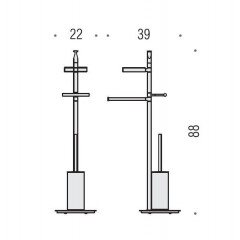 Colombo Planets Стойка 88 см, цвет: хром