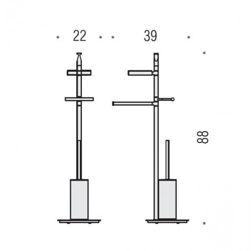 Colombo Planets Стойка 88 см, цвет: хром
