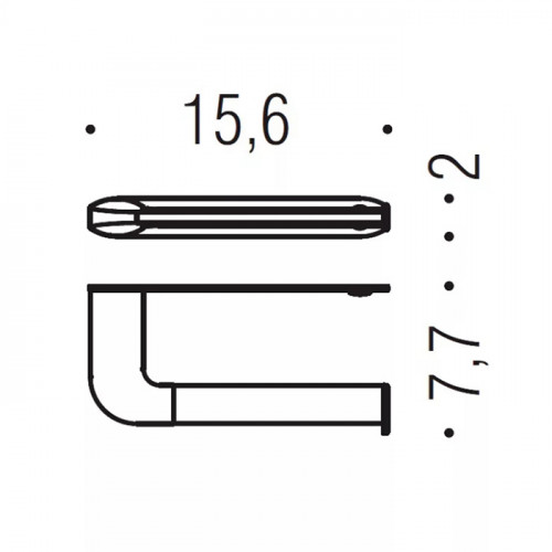 Colombo Trenta Держатель для т/б, подвесной, цвет: чёрный матовый