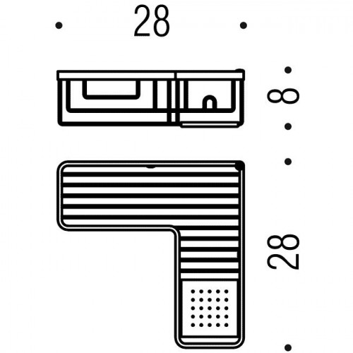 Colombo Angolari Угловая полочка, цвет: хром