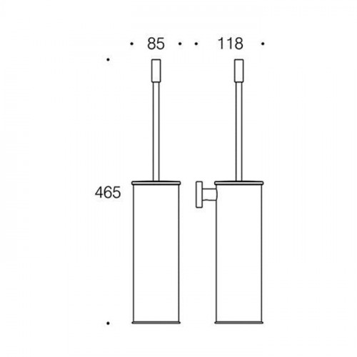 Colombo Plus Ерш для унитаза, подвесной, цвет: хром
