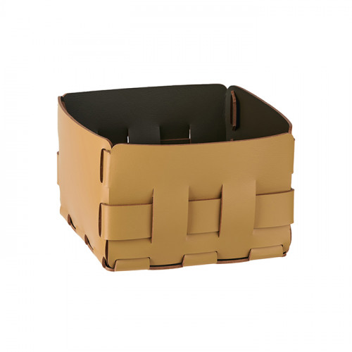 Colombo Adj Корзинка Mini Bottega, 19x19H13 см, цвет: горчичный/оливковый