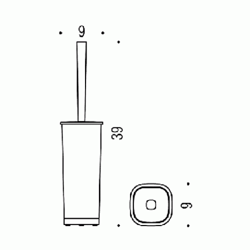 Colombo Alize Ершик h39см, Цвет: хром