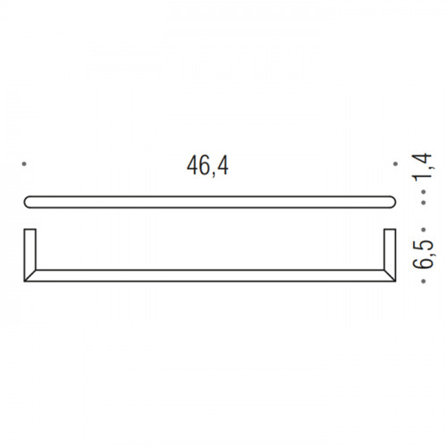 Colombo Mini Держатель полотенца 464*6,5cм, цвет: PVD золото матовое