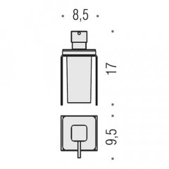 Colombo Forever Дозатор для жидкого мыла настольный, цвет: хром/матовое стекло