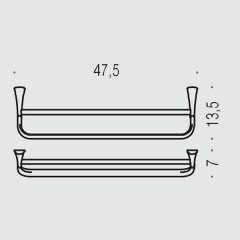 Colombo Land, Полотенцедержатель, цвет: хром