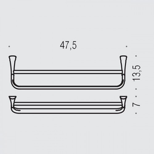 Colombo Land, Полотенцедержатель, цвет: хром