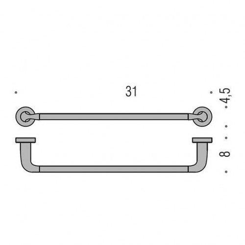 Colombo Basic Полотенцедержатель 31 см, цвет: хром