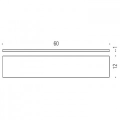 Colombo Look Полка 60 см, Цвет: хром/матовое стекло