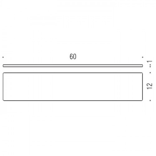 Colombo Look Полка 60 см, Цвет: хром/матовое стекло