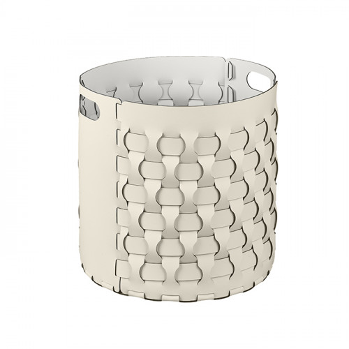 Colombo Adj Круглая корзина Dubai, D40H40 см, цвет: панна котта/белый