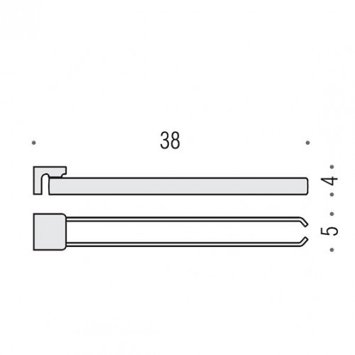 Colombo Alize Полотенцедержатель двойной 38 см, цвет: хром