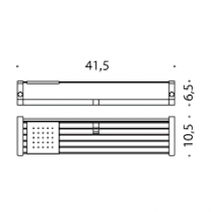 Colombo Time Полочка металлическая с 3 крючками, цвет: хром