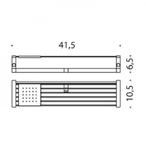 Colombo Time Полочка металлическая с 3 крючками, цвет: хром