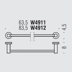 Colombo Plus Полотенцедержатель 63.5см., цвет: PVD Vintage Matt