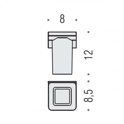 Colombo Forever Стакан подвесной, цвет: хром/матовое стекло