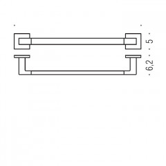 Colombo Basic Q Держатель полотенца 41см, цвет: хром