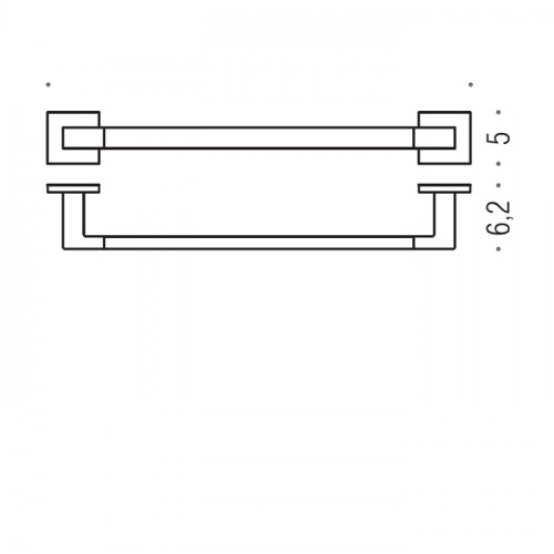 Colombo Basic Q Держатель полотенца 41см, цвет: хром