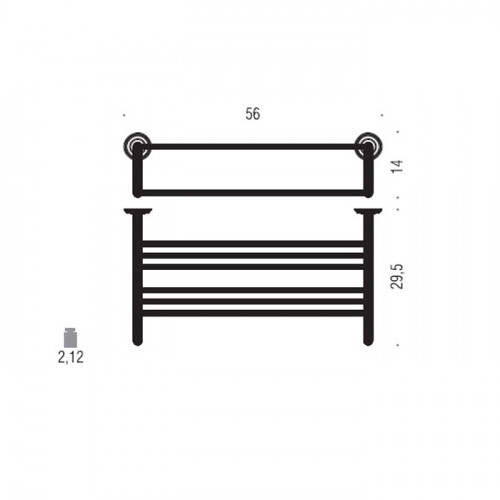 Colombo Hermitag Стеллажный полотенцедержатель, цвет: хром