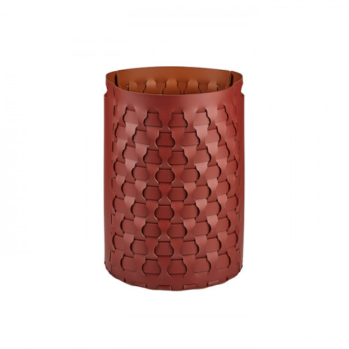 Colombo Adj Круглая корзина Dubai, D40H57 см, цвет: бордо/коньяк