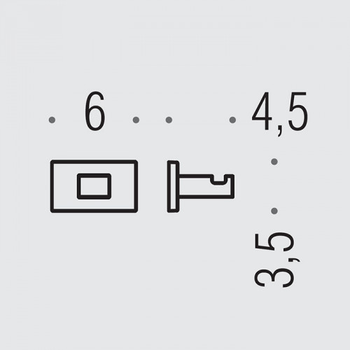 Colombo Look Крючок одинарный, цвет: чёрный матовый