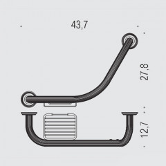 Colombo Hermitag Поручень для ванны, цвет: PVD золото