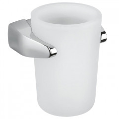 Colombo Road стакан настенный, цвет: хром/матовое стекло