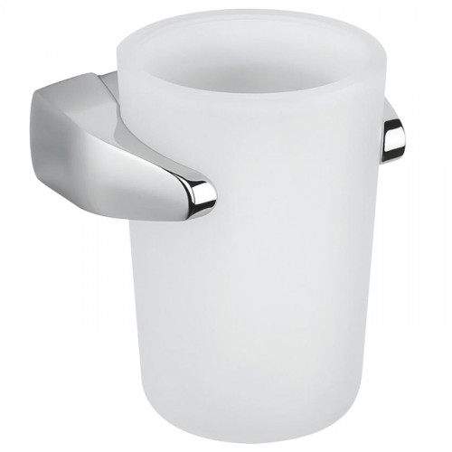 Colombo Road стакан настенный, цвет: хром/матовое стекло