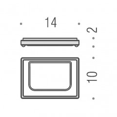 Colombo Look Мыльница настольная, цвет: хром/матовое стекло
