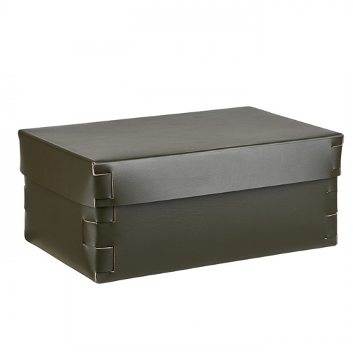 Colombo Adj Коробка Snob, 32x20H13,5 см, цвет: оливковый/горчичный